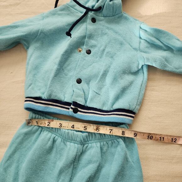 Vintage Matching Blue Sweats Set 12 months - Picture 7 of 7